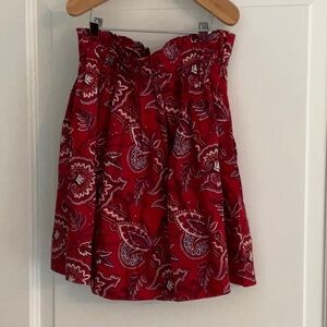 Bonpoint Red Smocked Bubble Mini Skirt